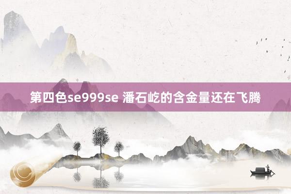 第四色se999se 潘石屹的含金量还在飞腾