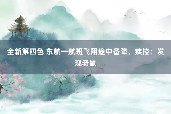 全新第四色 东航一航班飞翔途中备降，疾控：发现老鼠