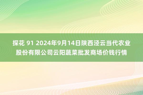 探花 91 2024年9月14日陕西泾云当代农业股份有限公司云阳蔬菜批发商场价钱行情