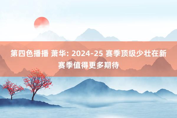 第四色播播 萧华: 2024-25 赛季顶级少壮在新赛季值得更多期待