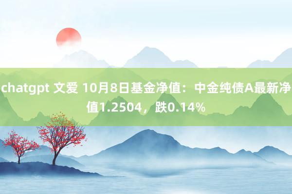 chatgpt 文爱 10月8日基金净值：中金纯债A最新净值1.2504，跌0.14%