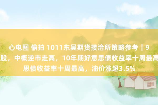 心电图 偷拍 1011东吴期货接洽所策略参考｜9月CPI压低好意思股，中概逆市走高，10年期好意思债收益率十周最高，油价涨超3.5%