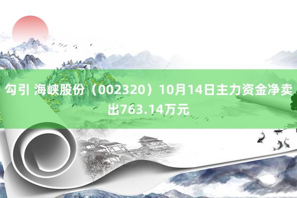 勾引 海峡股份（002320）10月14日主力资金净卖出763.14万元