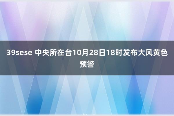 39sese 中央所在台10月28日18时发布大风黄色预警