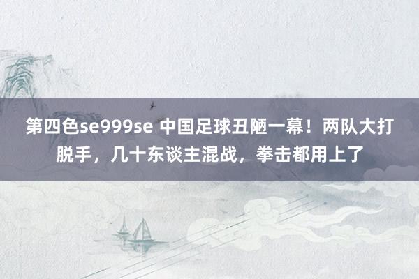 第四色se999se 中国足球丑陋一幕！两队大打脱手，几十东谈主混战，拳击都用上了