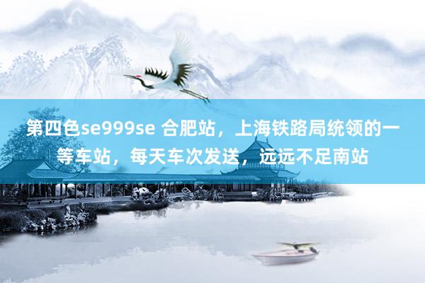 第四色se999se 合肥站，上海铁路局统领的一等车站，每天车次发送，远远不足南站