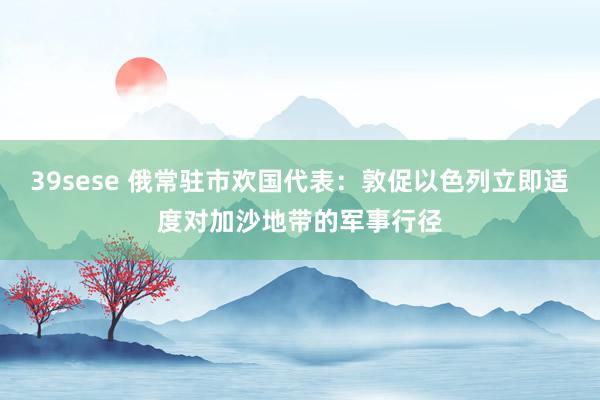 39sese 俄常驻市欢国代表：敦促以色列立即适度对加沙地带的军事行径