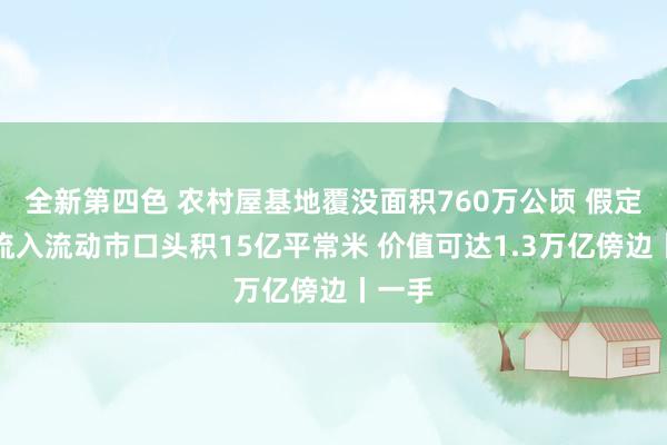 全新第四色 农村屋基地覆没面积760万公顷 假定每年流入流动市口头积15亿平常米 价值可达1.3万亿傍边丨一手